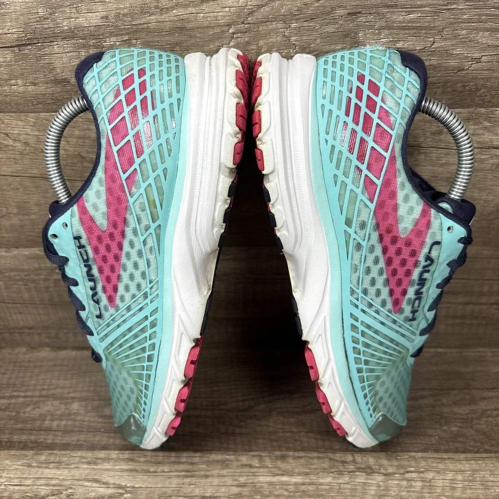Brooks Launch 3 Green Pink Womens US Size 6.5 EUR 37.5 1202061B436 Running Shoes